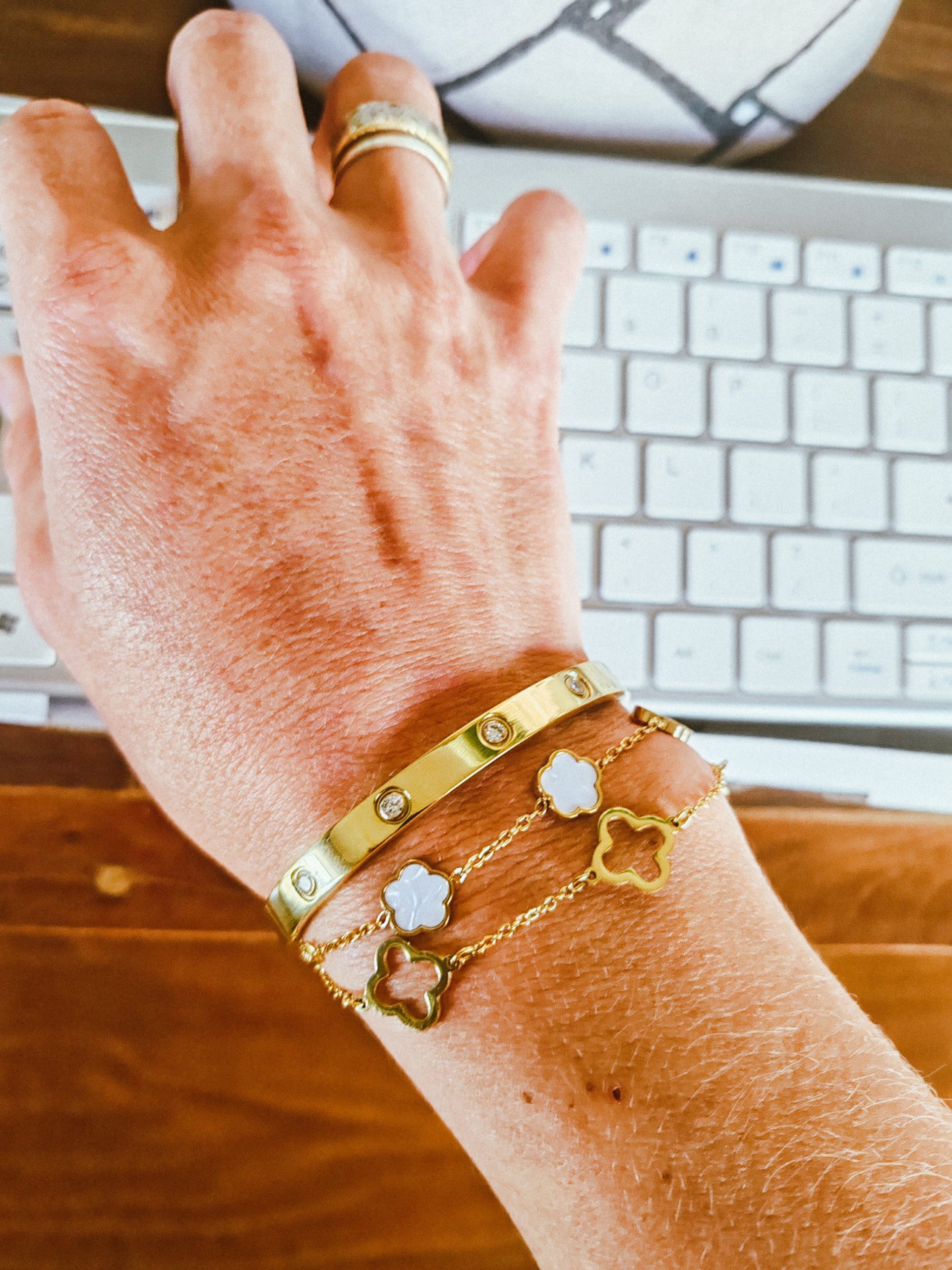 Marble clover bracelet - Image 3