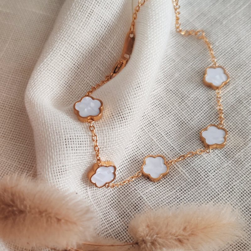 Marble clover bracelet