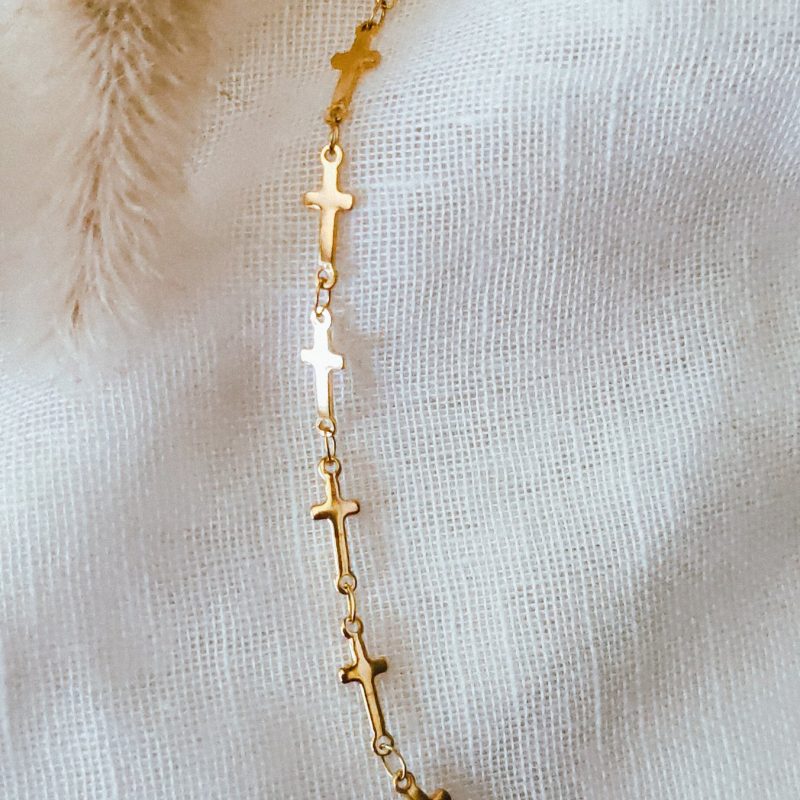 Petite cross necklace